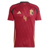 Camisola Bélgica Faes 4 Homen Equipamento 1ª Euro 2024